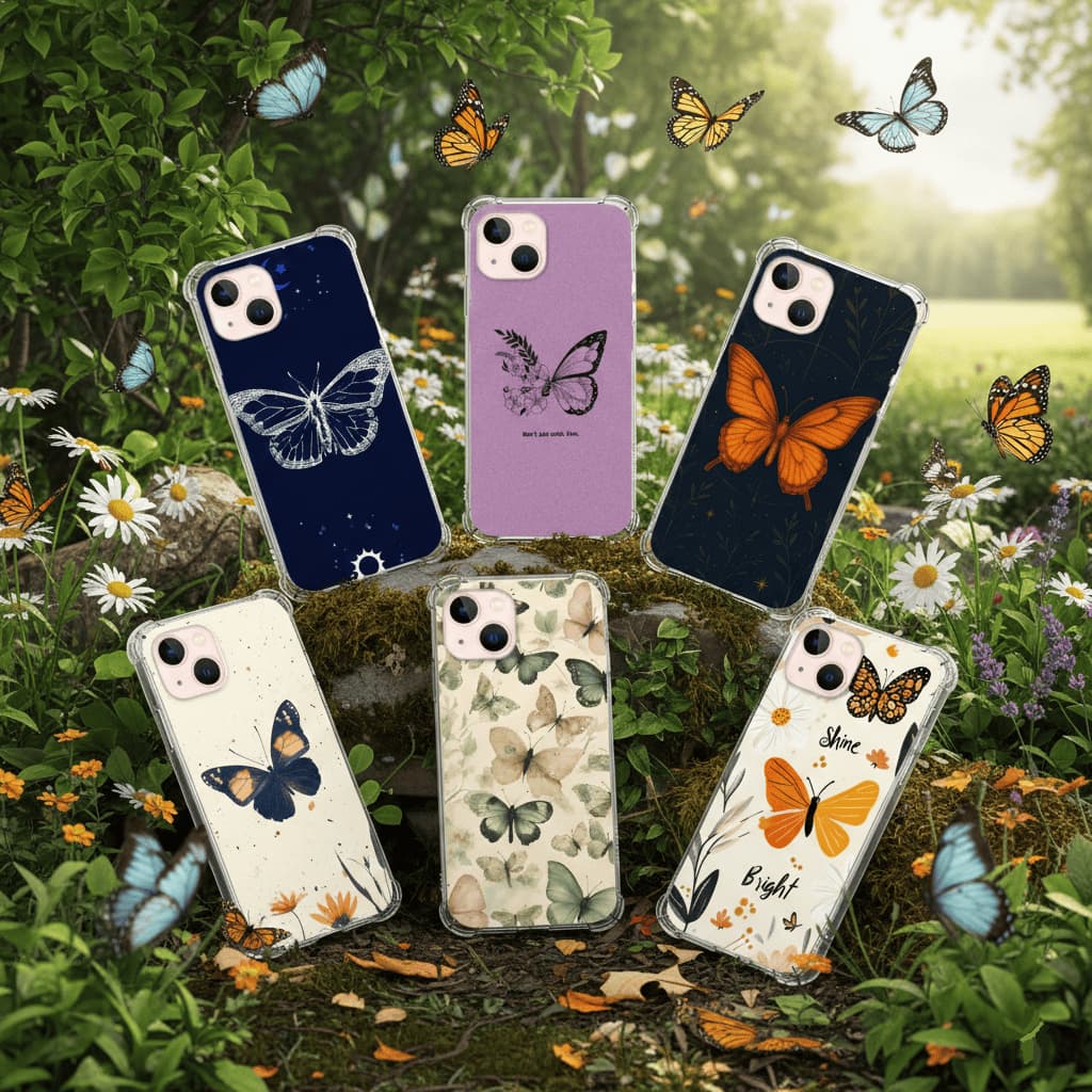 CAPA CAPINHA IPHONE 13, 13 PRO, 13 PRO MAX CAPA TPU DESENHOS VARIADOS CAPINHA CASE BORBOLETAS