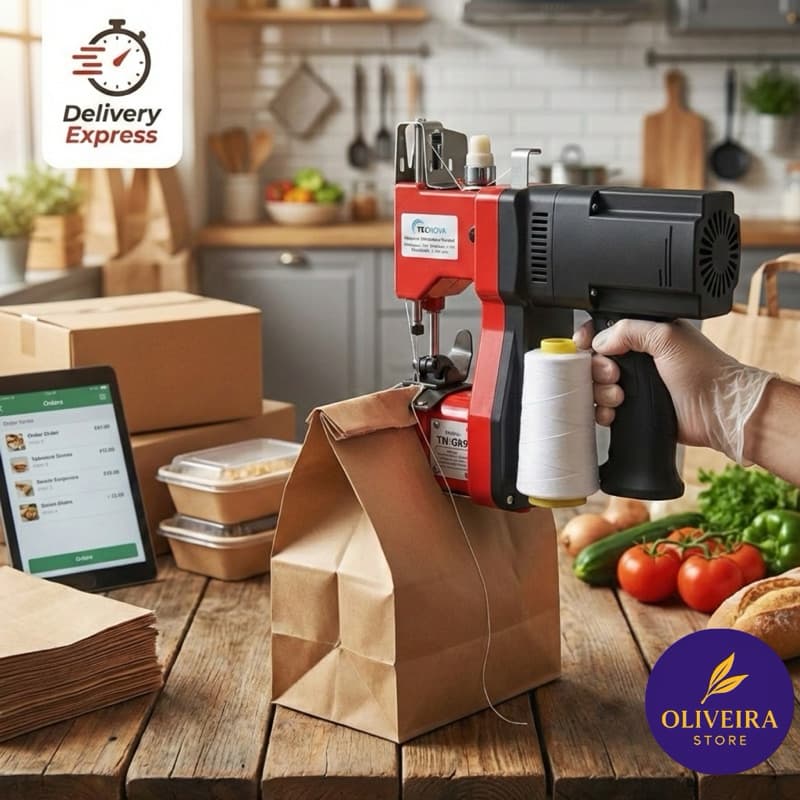 Maquina Portátil Sacaria para Fechar Sacos - Ideal para Delivery e Embalagens TN-GK9 110V ou 220V