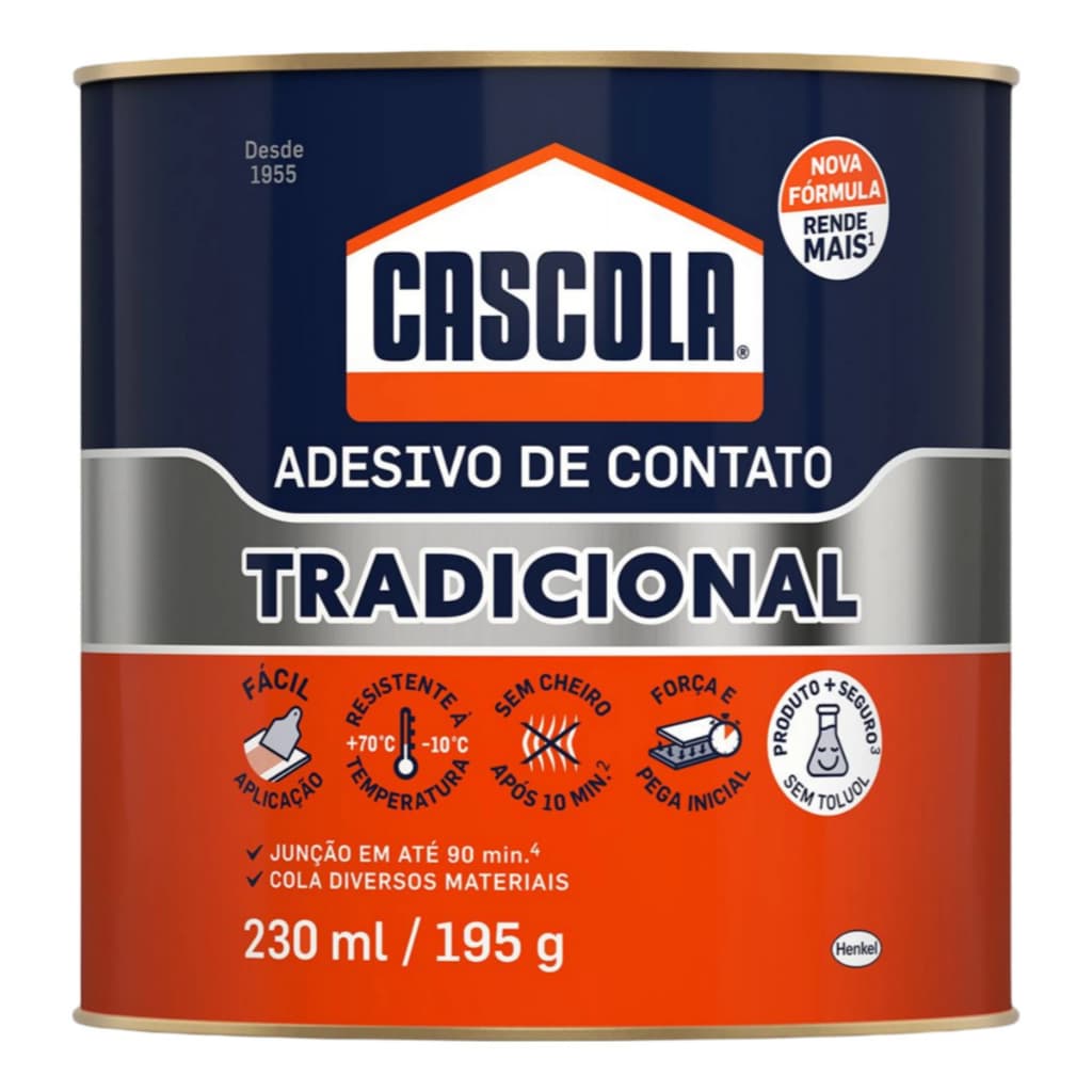 Cola Líquido Adesivo Instantâneo Henkel Cola De Contato Sem Tuluol De 195g