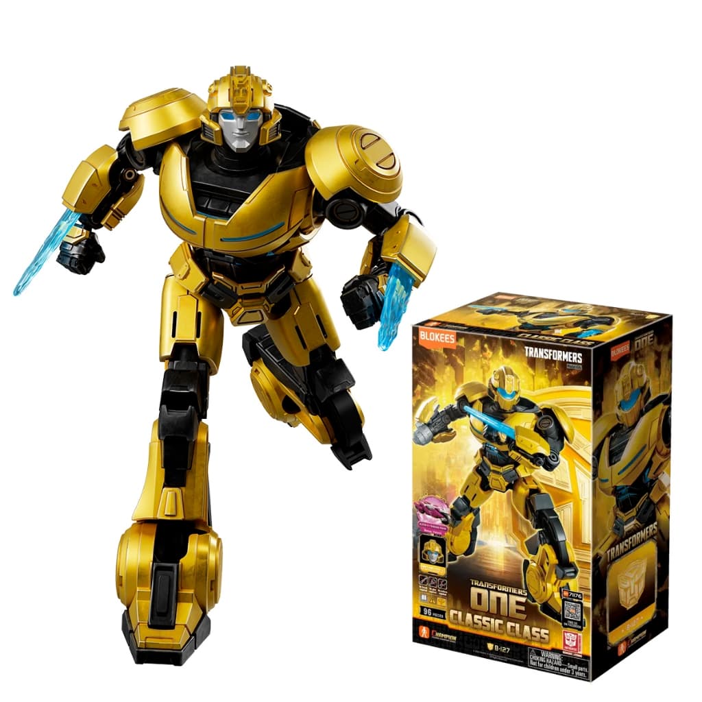 Boneco Articulado Montável Blokees Transformers Classic Class 15 B-127 Model Kit LED