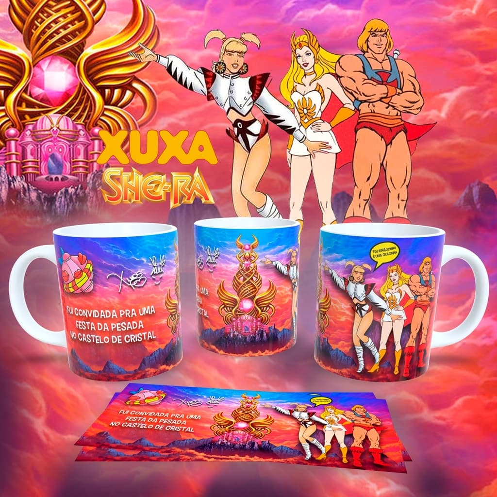 Caneca Personalizada de Porcelana Importada / ESTAMPA EXCLUSIVA / Caneca Xuxa She-ra