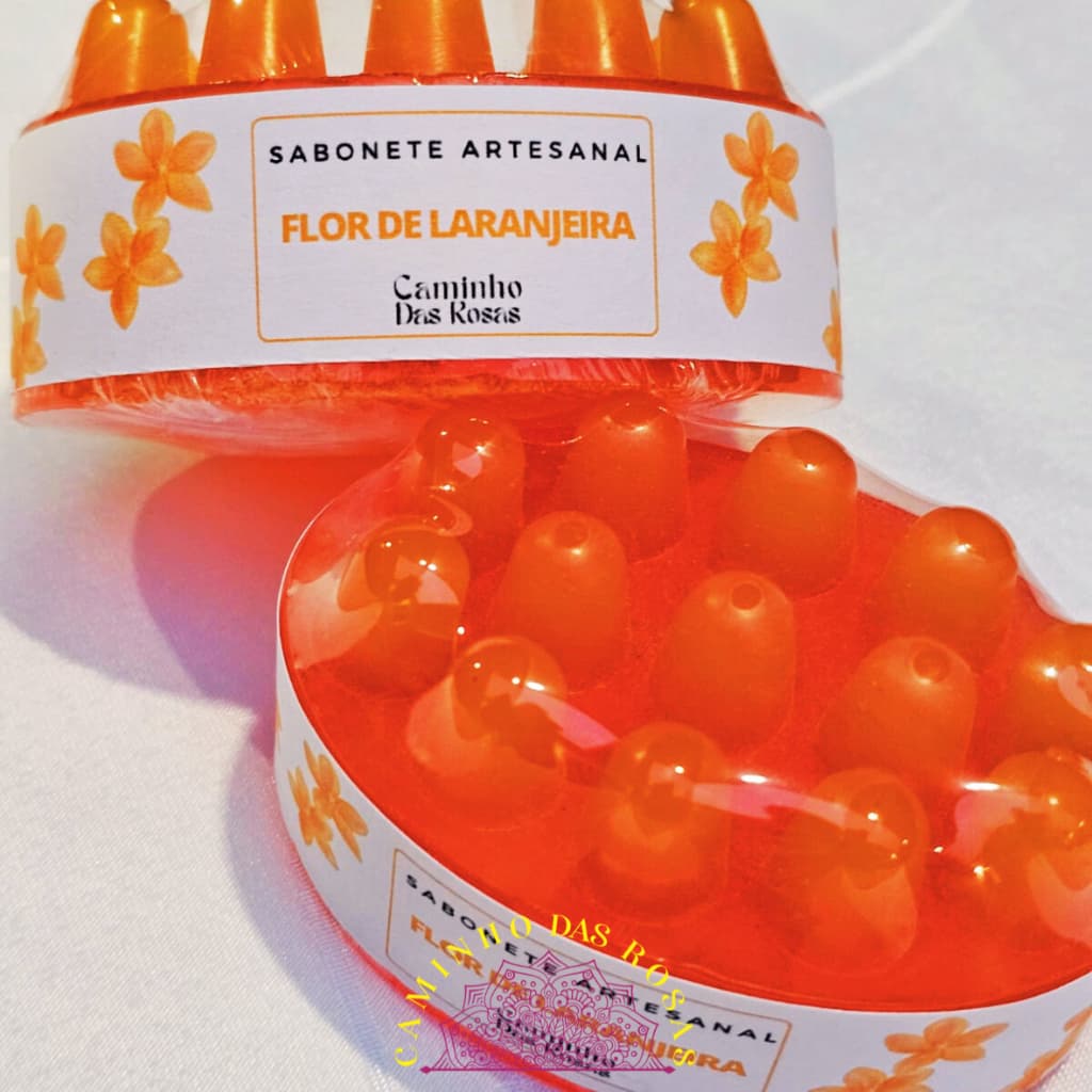 Sabonete artesanal massageador Flor de Laranjeira