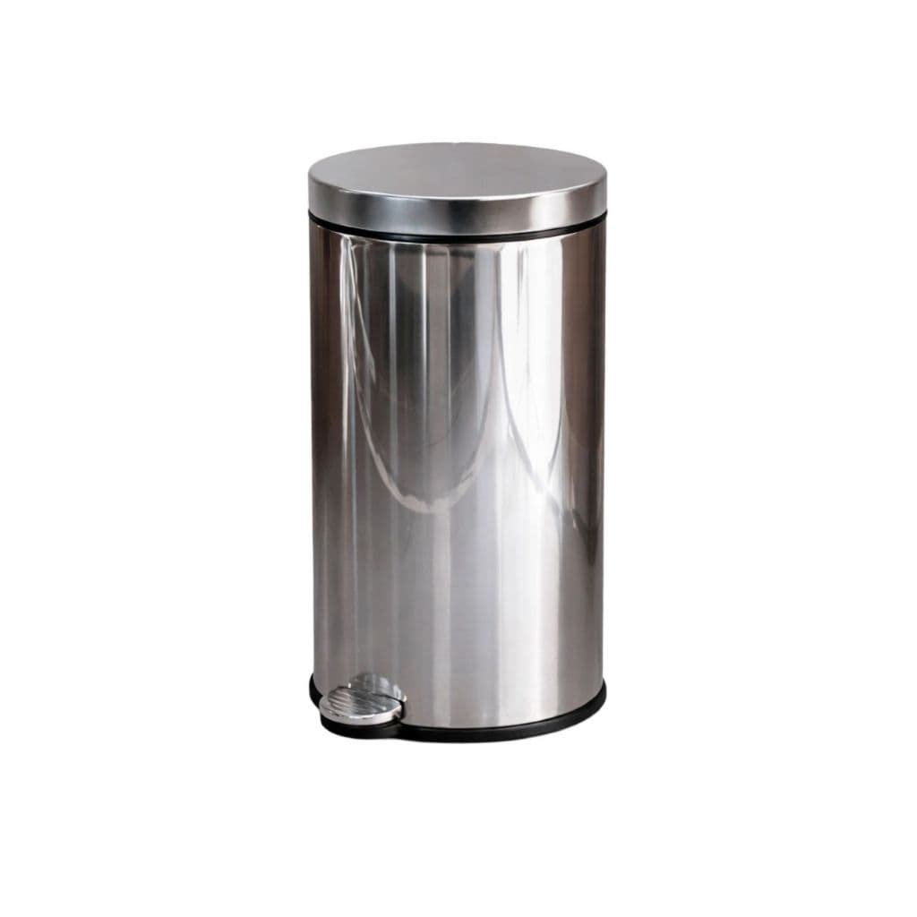 Lixeira Com Pedal E Balde Brinox Decorline 30 Litros Aço Inox