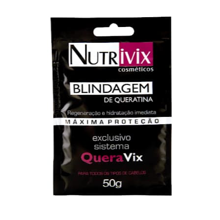 Sachê Blindagem De Queratina 50g - Nutrivix Cosméticos