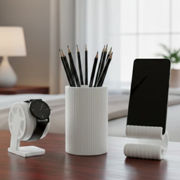 Porta Canetas, Suporte de Celular e de Relógio - Kit ou Unitário
