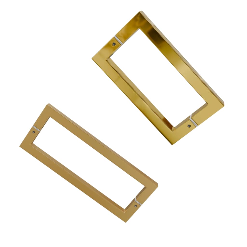 PUXADOR DUPLO INOX PARA PORTA IL4070 GOLD E DOURADO MATTE ITALY LINE