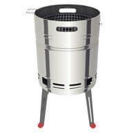 Churrasqueira a Carvão Tramontina TCP 400 em Aço Inox com Bandeja para Carvão em Aço Esmaltado