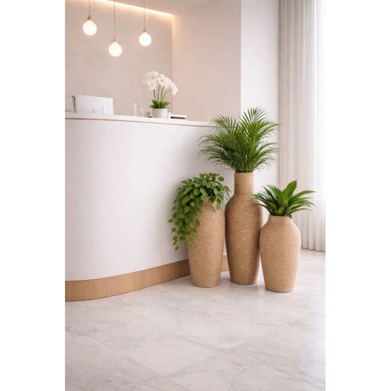 trio de vasos altos , vaso boho chic , vasos Rústicos , vasos altos