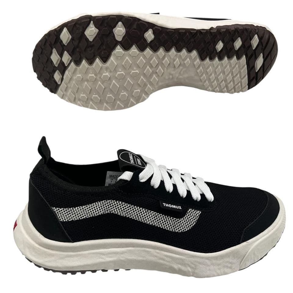 Tênis Feminino e Masculino Meia THOMUZ SCHOOL Casual Confortável Elástico Calce Fácil Casual