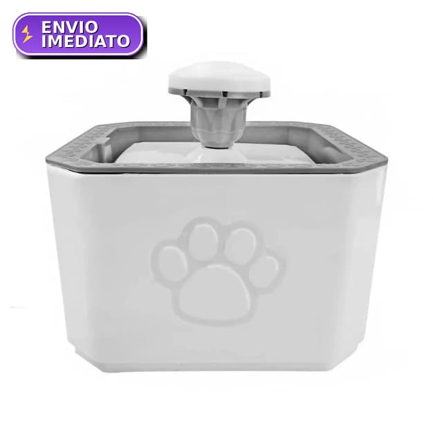 Bebedouro Pet Automático 2,5L Fonte Água Gatos Cachorros USB Silencioso com Filtro Bivolt