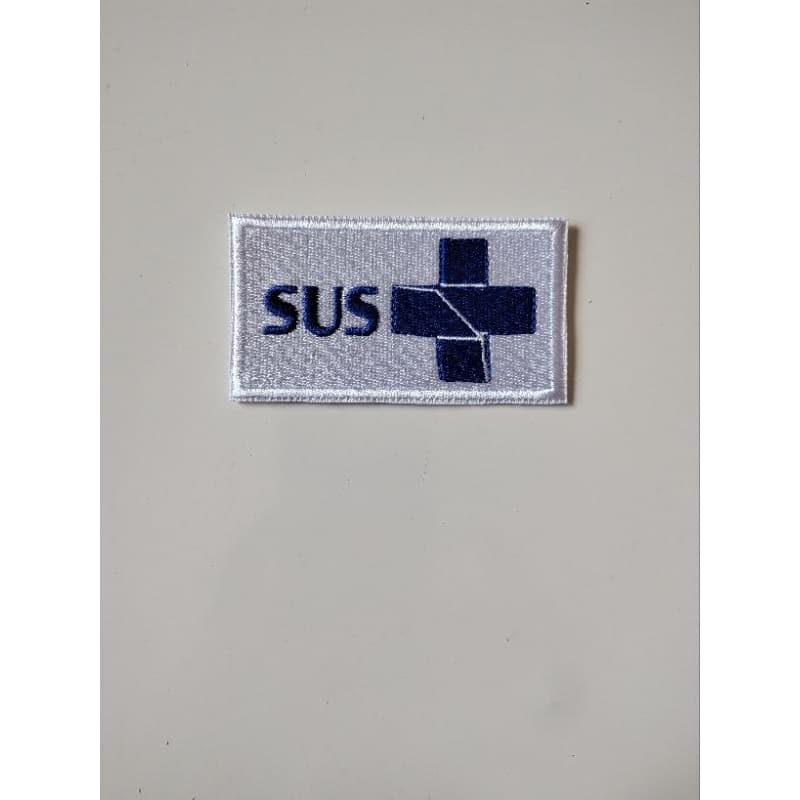 PATCH BORDADO TERMOCOLANTE-JALECO-SAÚDE-SUS
