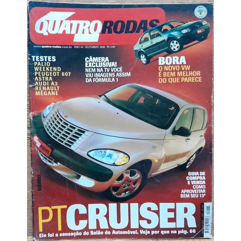 Revista Quatro Rodas 485 Chrysler Pt Cruiser Bora 607 Palio Megane Carrera Bora