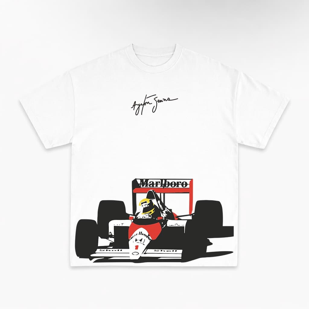 Camisa Camiseta Blusa Oversized Ayrton Formula 1 Senna F1 Streetwear Premium 100% Algodão