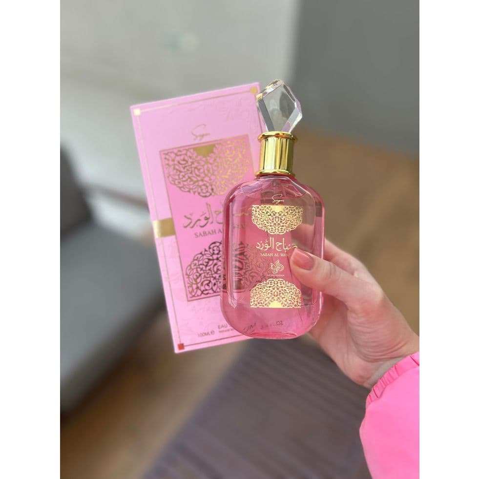 Perfume Arabe Feminino Al Wataniah Sabah Al Ward Sugar Eau de Parfum Feminino 100ML Original