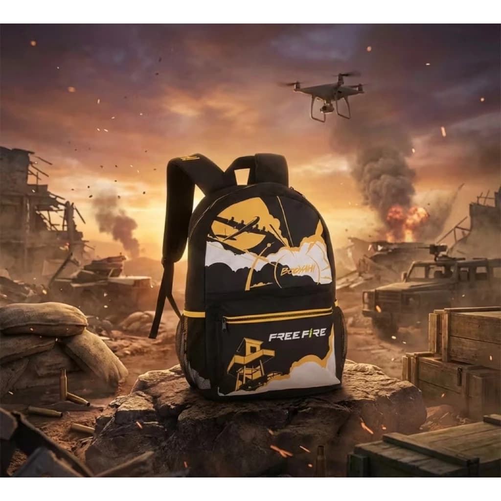Mochila de Costas Free Fire Batalha Real Juvenil Meninos