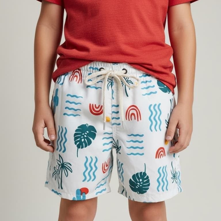 SHORT TACTEL INFANTIL E JUVENIL - BERMUDA DE BANHO PRAIA PISCINA - CALÇÃO MAURICINHO 2 AO 14