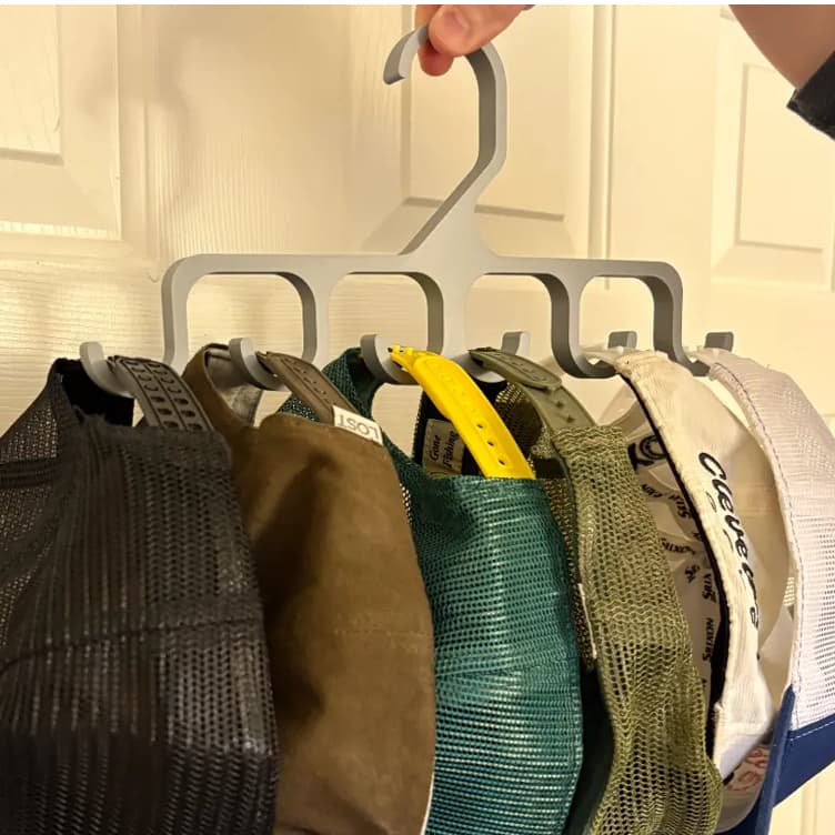 Cabide Para 6 e 4 Bonés Suporte de Guarda Roupa e Closet Organizador Universal Gravatas Lenços e mais