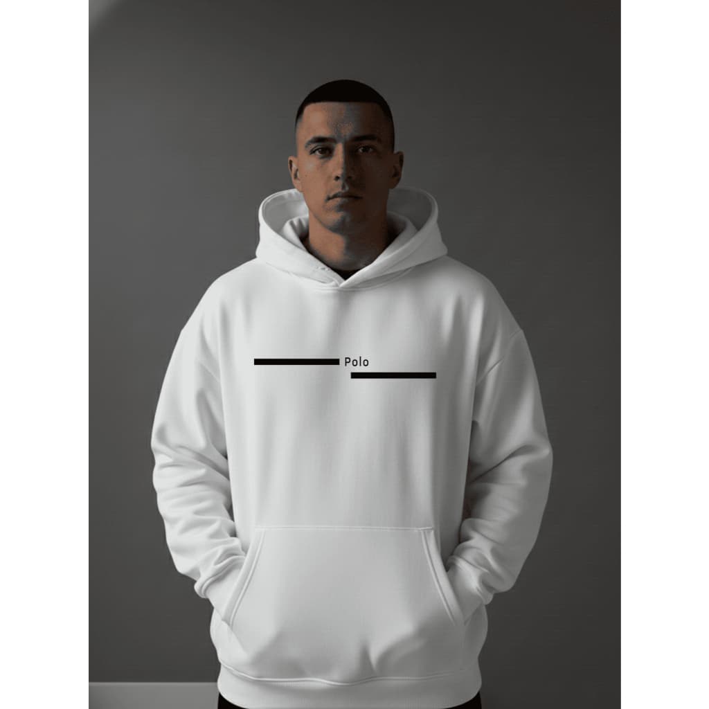 Blusa de Frio Moletom Masculino  Básico Inverno Alta Durabilidade Uso Diário Polo Faixa