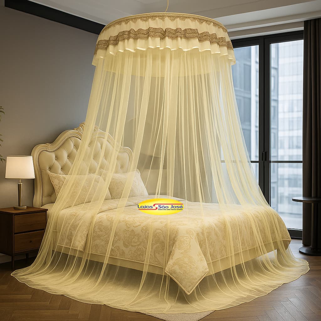 Mosquiteiro Indiano Gigante Com Abertura Linha Premio 14m GG
