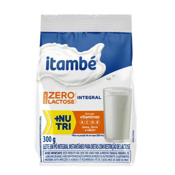 Leite Pó Instantâneo Integral Zero Lactose Itambé Nolac Pacote 300g