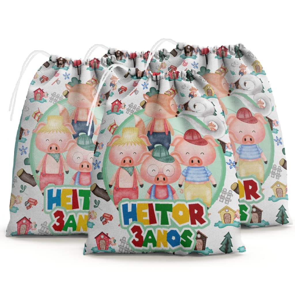 10 Sacolinhas Surpresa Personalizadas 15x20 para Festa Infantil