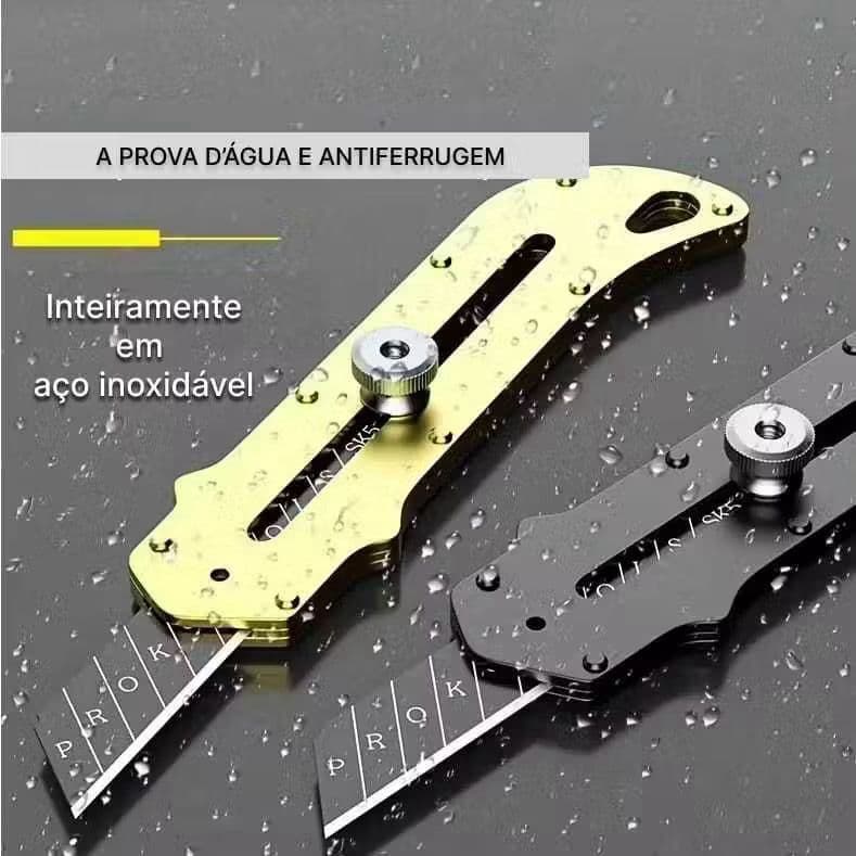 Estilete Profissional em Aço Metal Ferramenta Multiuso