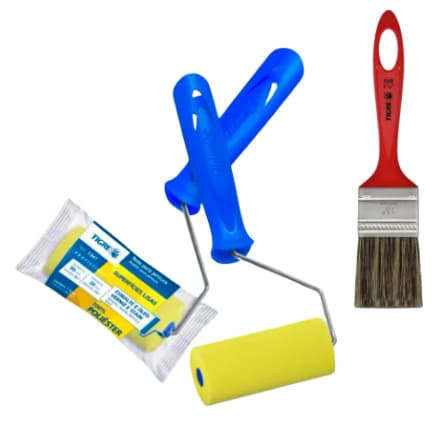 Kit Pincel 1.1/2” + Rolo de Espuma 9cm – Ideal para Pinturas e Acabamentos