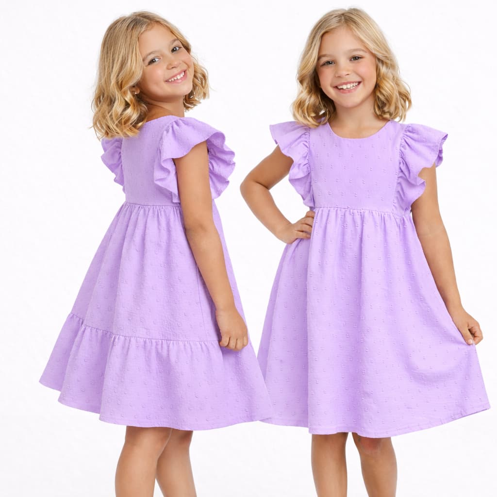 Vestido Infantil Menina Princesa Luxo Com Manga Festa 2 a 8 Anos  Barato Rodado Soltinho Dunas Aniversário