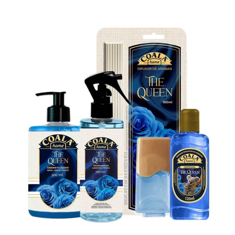 🩵✨ Kit Coala Home – The Queen ✨🩵 Lava-Roupas Líquido Coala The Queen 3L – monta seu kit Perfume Intenso e Duradouro