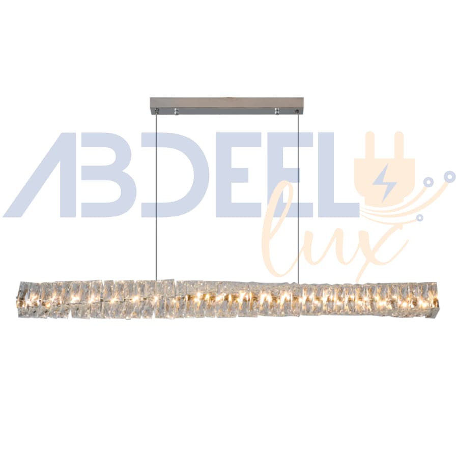 Lustre LED Cristal Paris, Prata, 35W, Luz Amarela (3000K), Bivolt