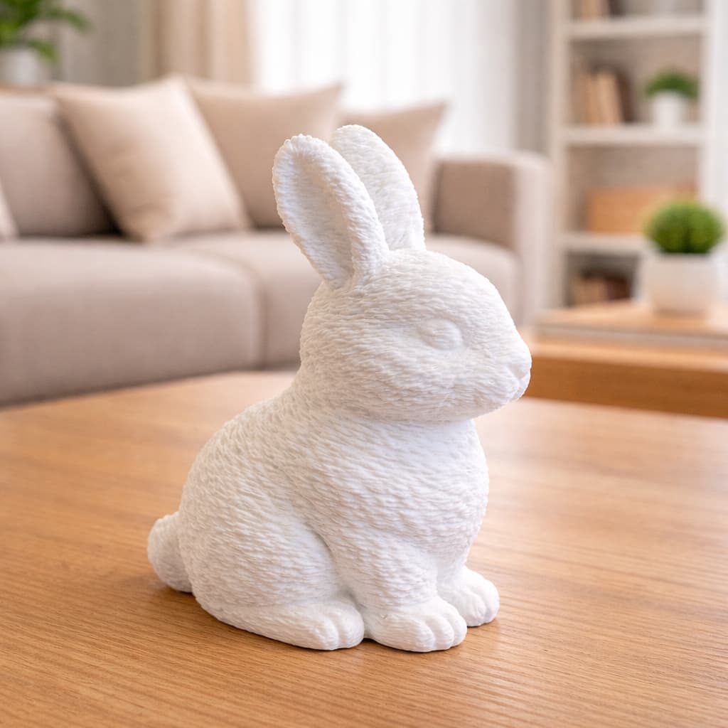 Coelho de Páscoa Decorativo Texturizado - Enfeite Moderno para Decoração de Casa Páscoa Presente