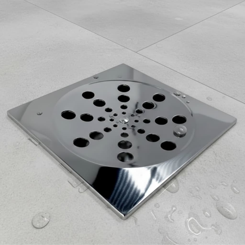Ralo Tampa Grelha Inox 10x10 Quadrado Abre e Fecha Rotativo Veda Cheiro Anti-inseto