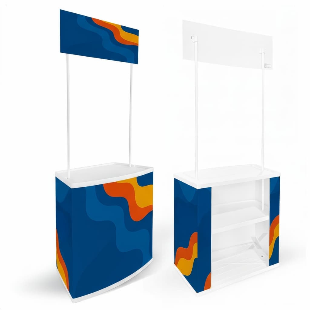 Balcão Promocional Desmontável Pdv Degustação Stand Branco