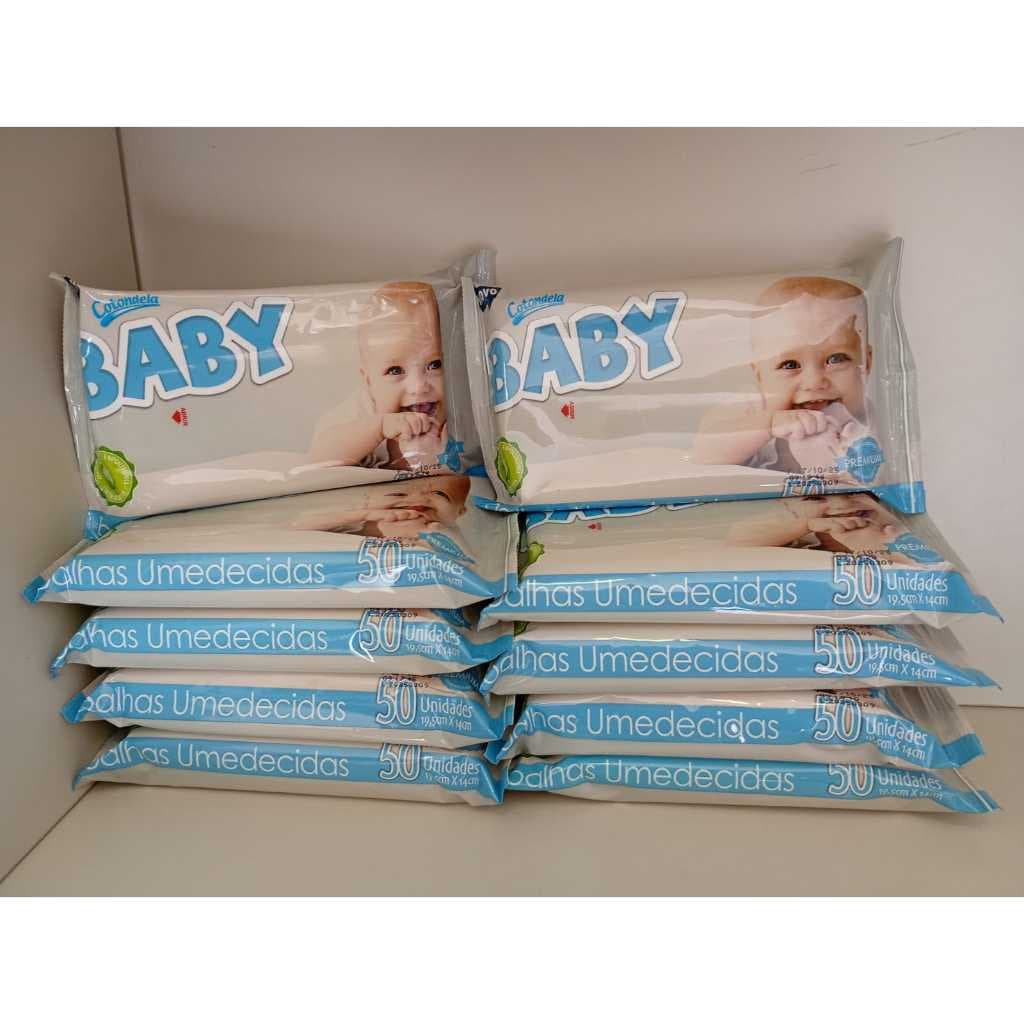 Toalhas umedecidas 500uni Baby cotonela