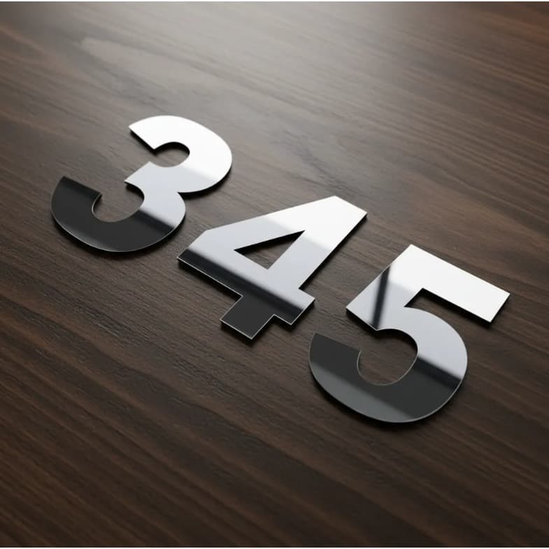 Números Acrílico Preto Casa 12cm Residencial Escritório Apartamento Empresa
