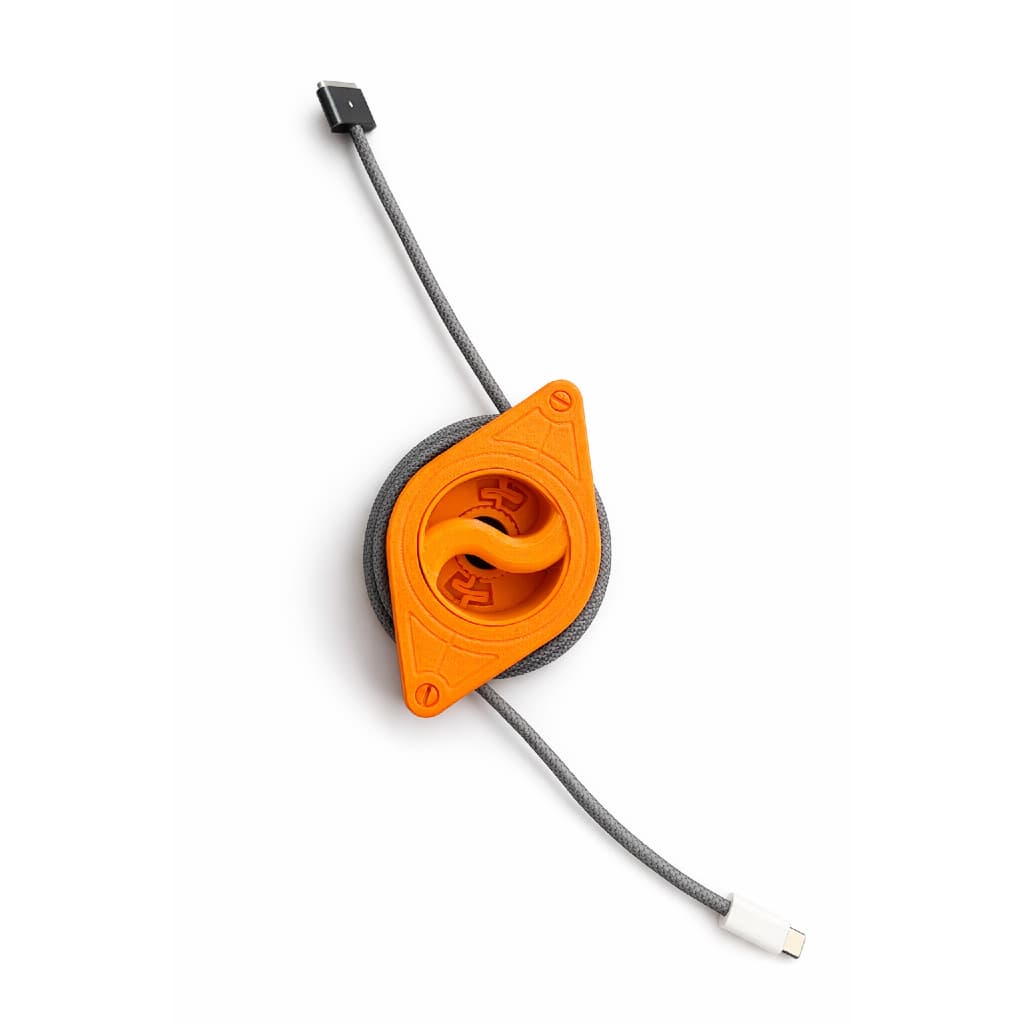 Enrolador de Cabos Retrátil Portátil USB-C | Organizador para Carregador Notebook