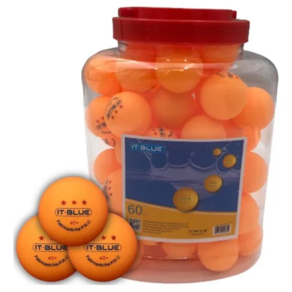 Bolas De Ping Pong It-Blue 60 Unidades 3 Estrelas 40mm Laranja bolinhas de tênis de mesa