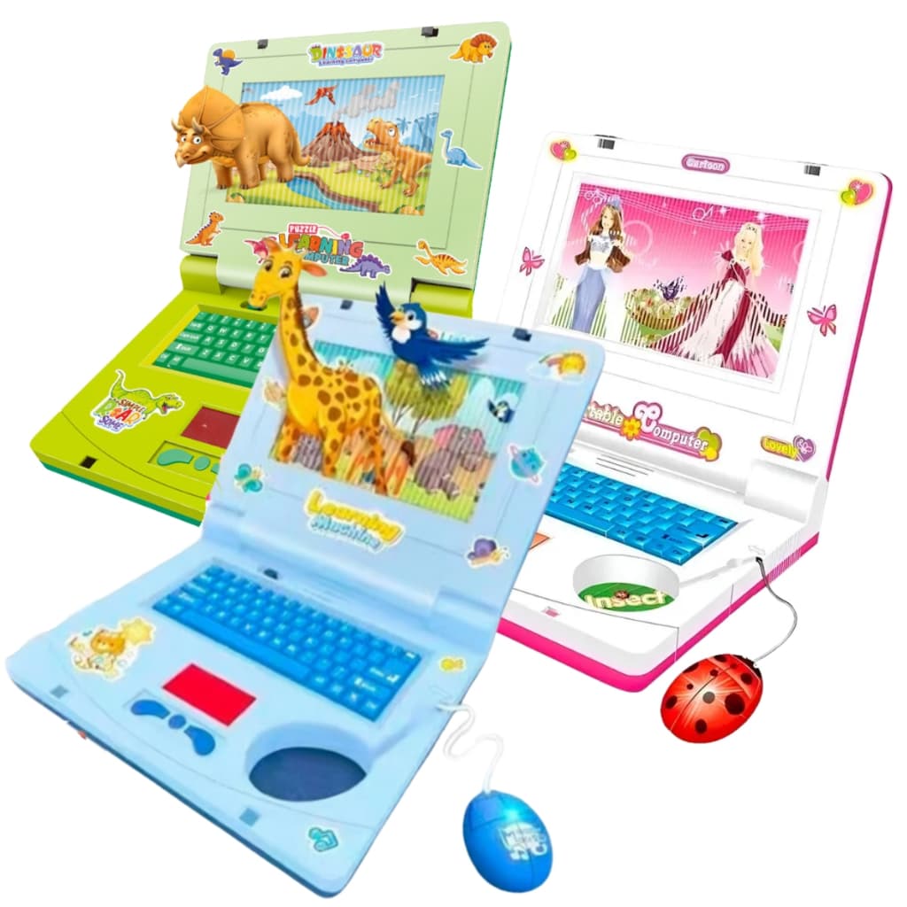 NOTEBOOK INFANTIL LAPTOP EDUCATIVO SOM LUZES CRIANÇA BRINQUEDO AZUL