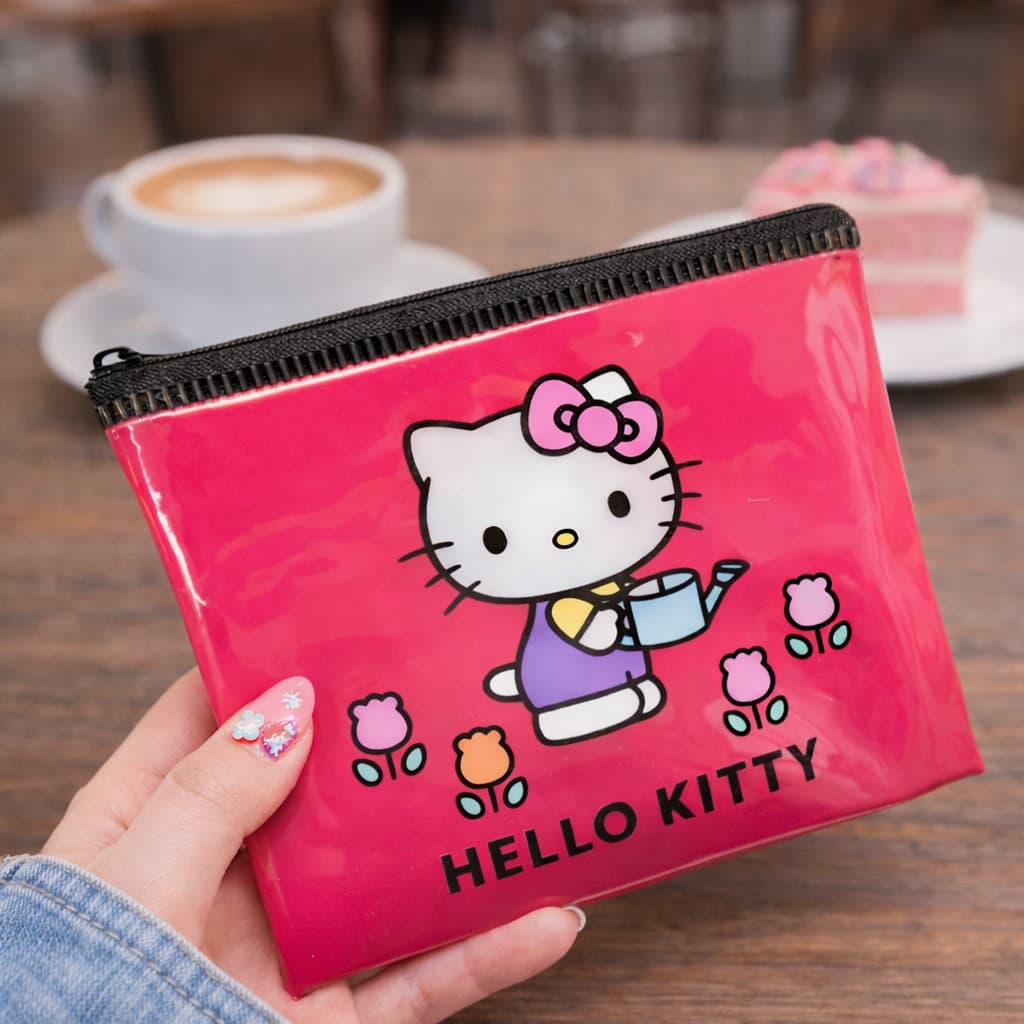 Necessaire Hello Kitty Flores Vermelha