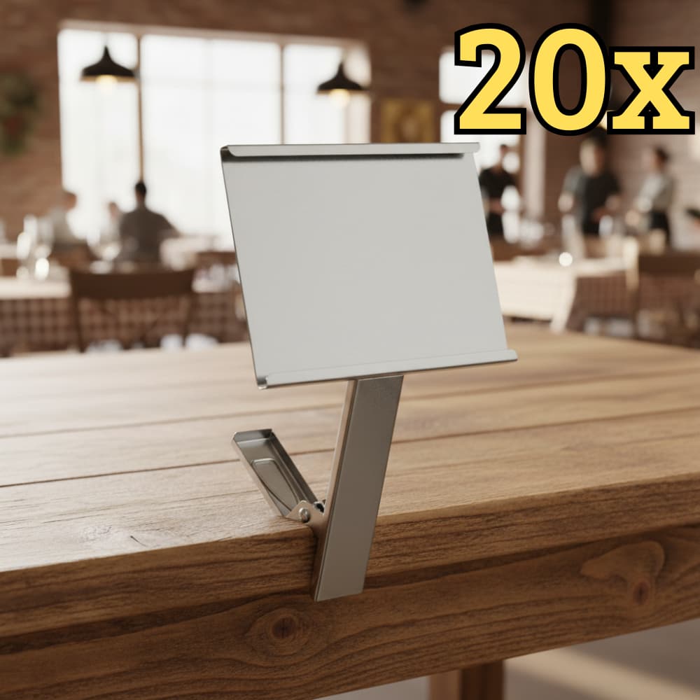 Kit 20 Display De Inox Para Bandeja Bar Restaurante Buffet