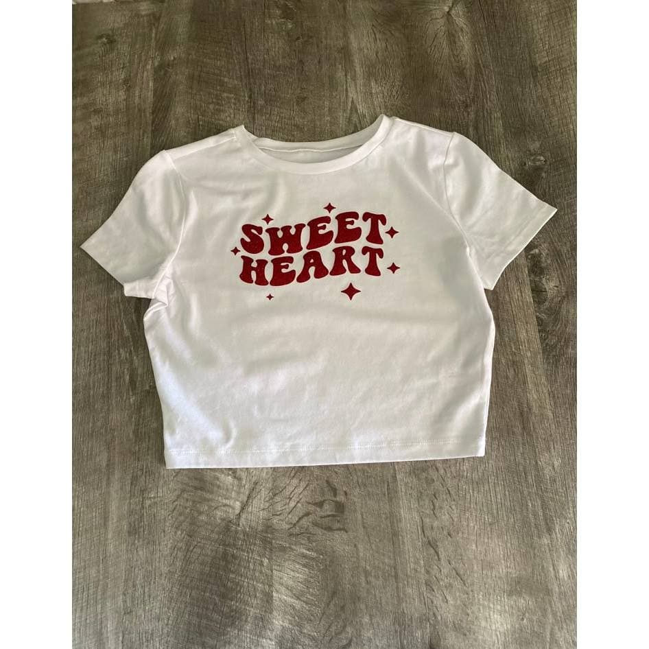 Cropped 100% algodão Premium Sweet Heart