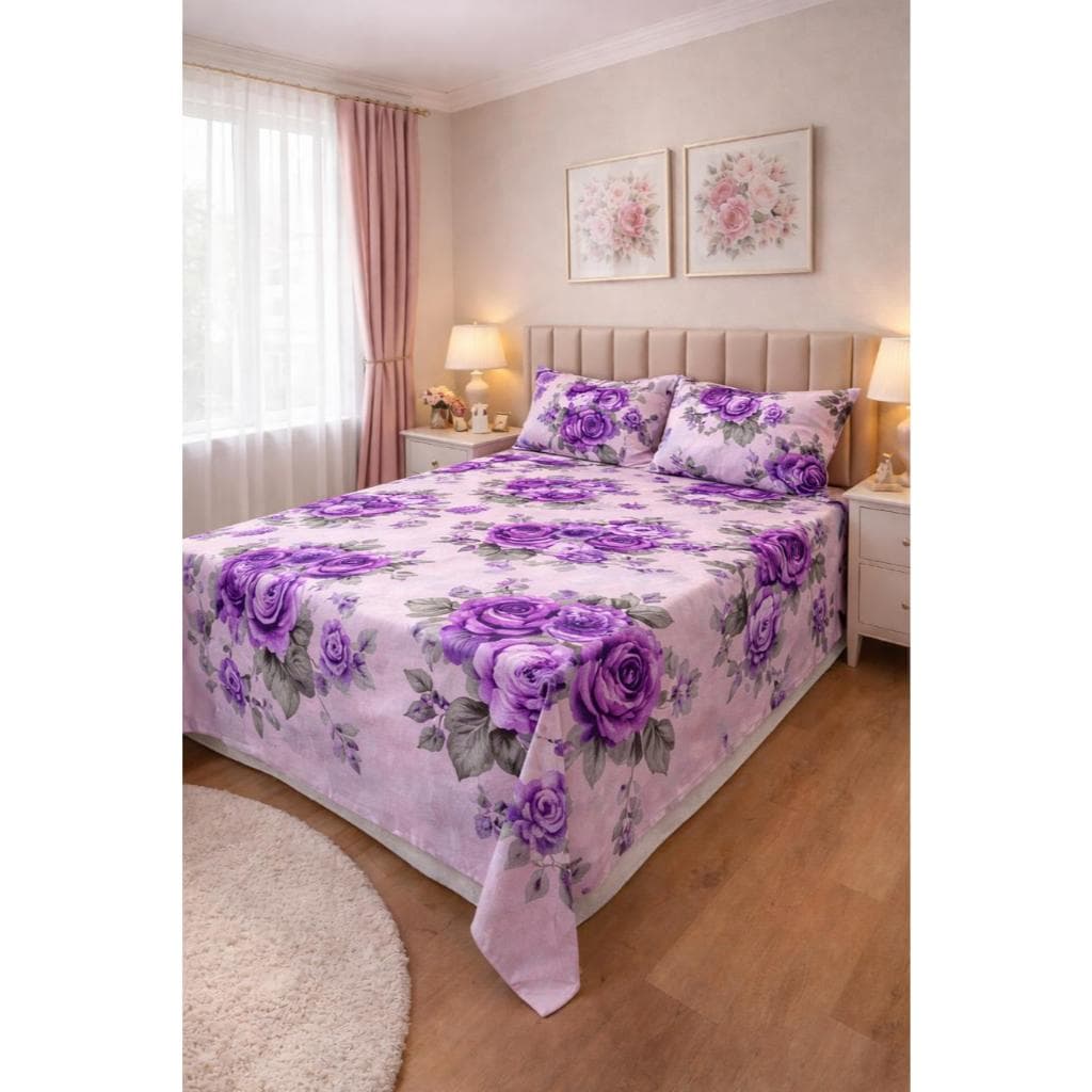 Jogo de Lençol Cama Queen Microfibra 65gsm 2,20x2,40m – Toque Macio, Leve e Confortável