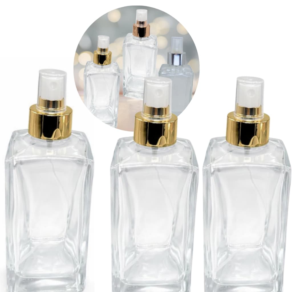 Kit 03 Frascos Square Cristal Spray 250ml