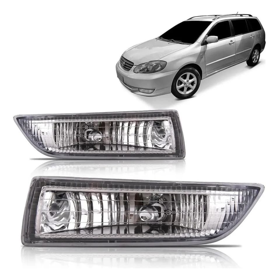 Par Farol Milha Neblina Corolla 2002 2003 2004 Acrílico