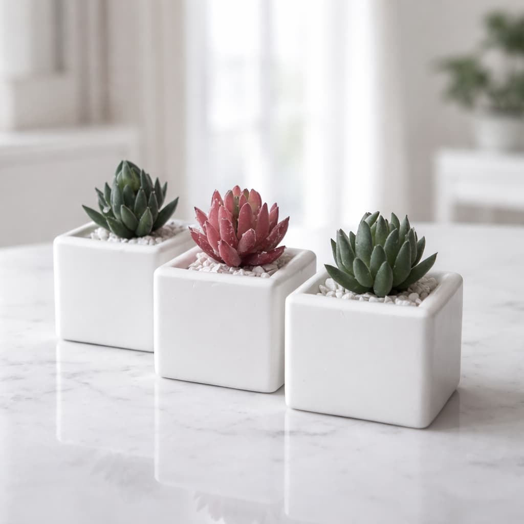 Arranjo Suculenta Vaso Gesso Decorativo Para Sala e Escritório Decoração, Lembrancinha Casamento e Aniversário
