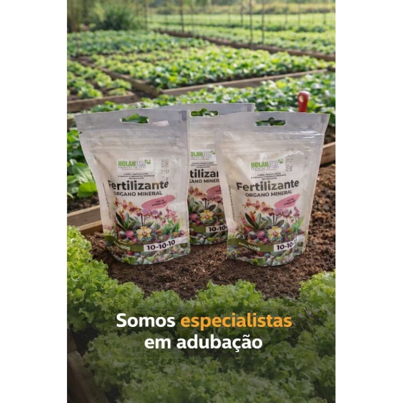 🌱 Fertilizante Organo Mineral 10-10-10 – 100gAdubo kit Com 2 unidades.Completo para Plantas, Hortas, Flores e Frutíferas