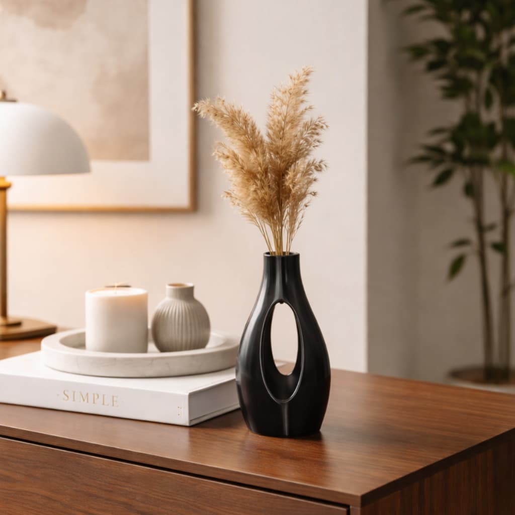 Vaso Elegante Pequeno Decorativo Para Decorações Modernas De Sala Cozinha Quarto