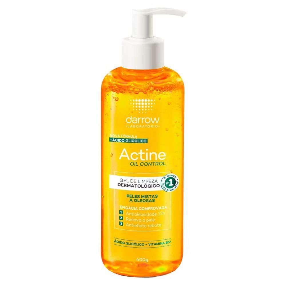 Actine Oil Control Gel 400g Darrow  - Eficaz no Controle de Oleosidade e Prevenção de Acne