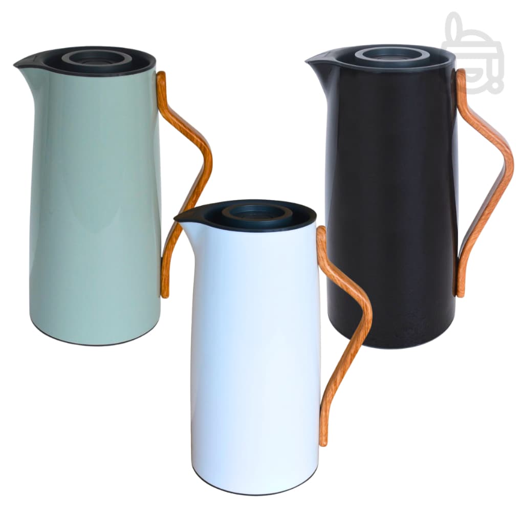 GARRAFA TÉRMICA 1L DESIGN NÓRDICO - MANTÉM BEBIDA QUENTE/FRIA ATÉ 12H | VIDRO + ALÇA BAMBU | FRETE GRÁTIS!