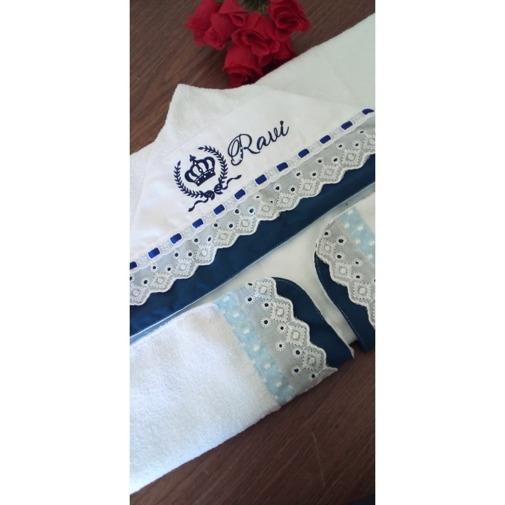 Toalha de banho com capuz personalizada Menino